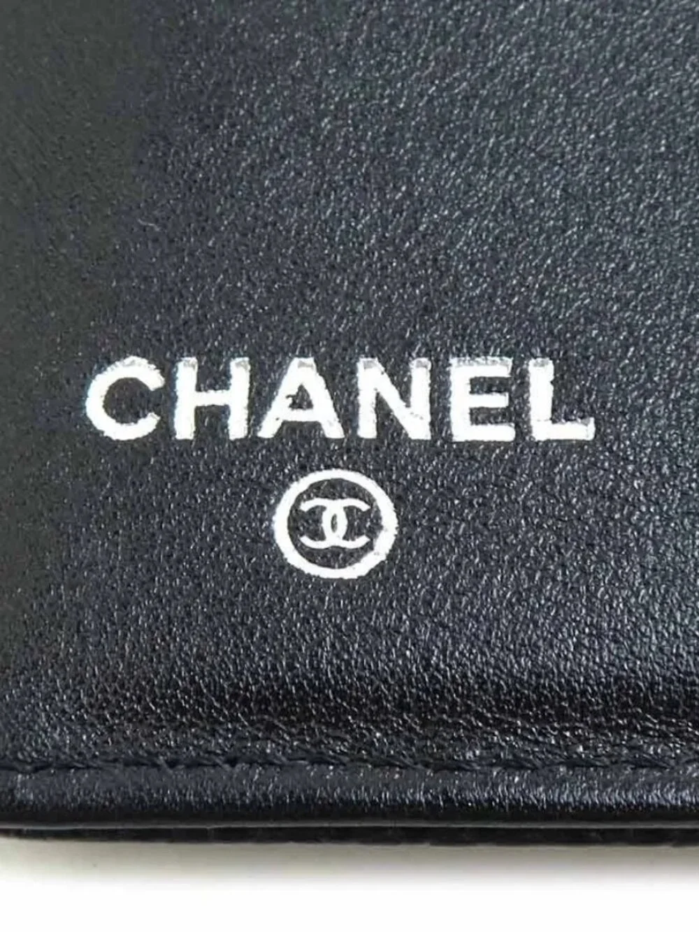 CHANEL CC Logo Bifold Long Wallet Black Leather -